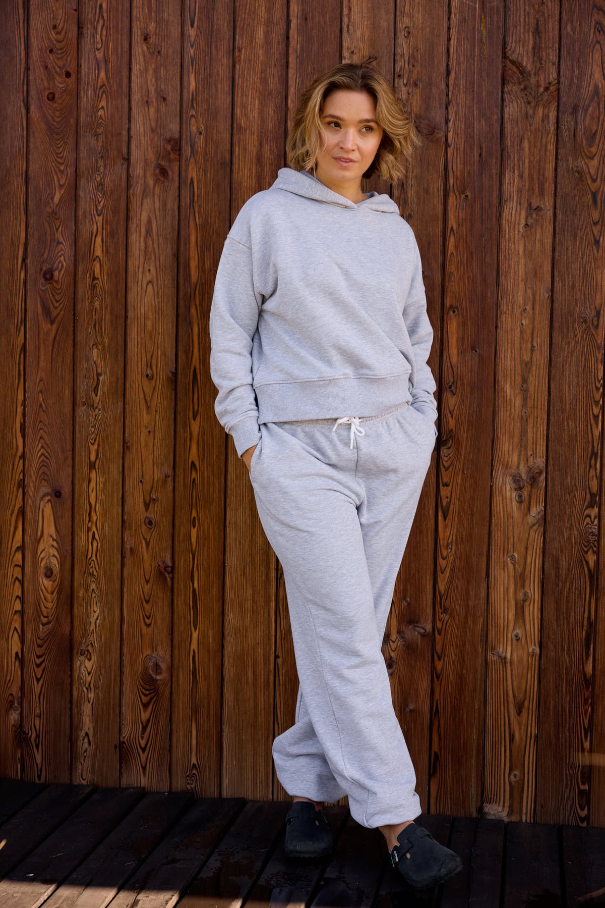 Hoodie-Hosen-Set Iris - Melange Grey