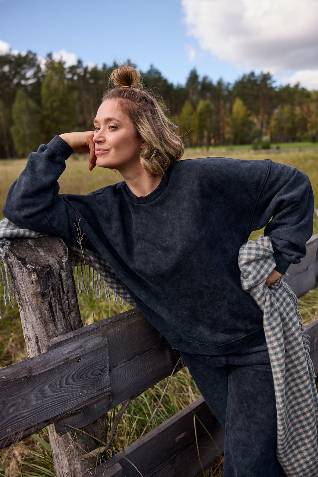 Sweatshirt-Hosen-Set Raven – Vintage Black