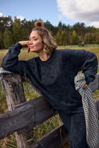 Sweatshirt-Hosen-Set Raven – Vintage Black