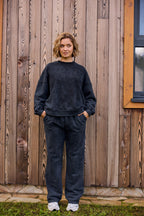 Sweatshirt-Hosen-Set Raven – Vintage Black