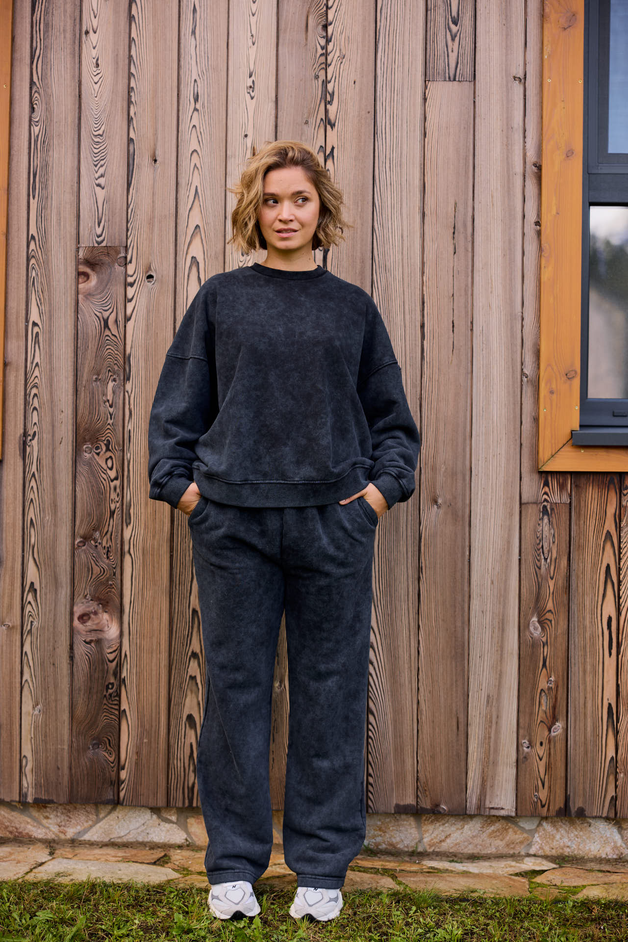 Sweatshirt-Hosen-Set Raven – Vintage Black