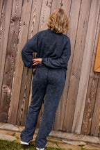 Sweatshirt-Hosen-Set Raven – Vintage Black
