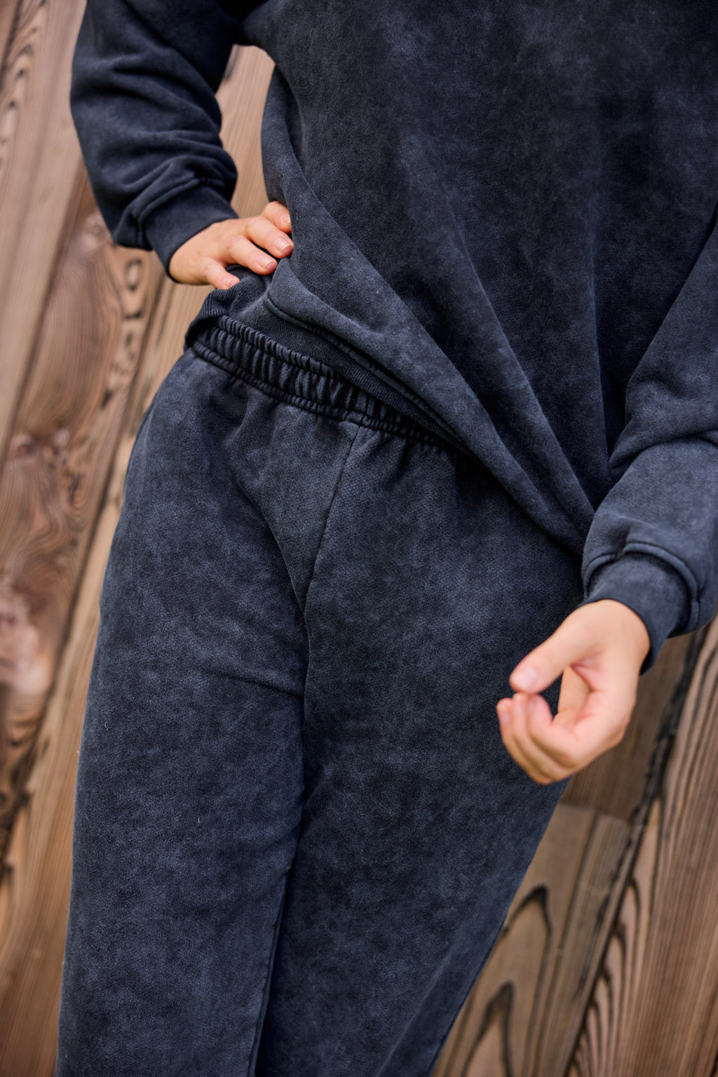 Sweatshirt-Hosen-Set Raven – Vintage Black