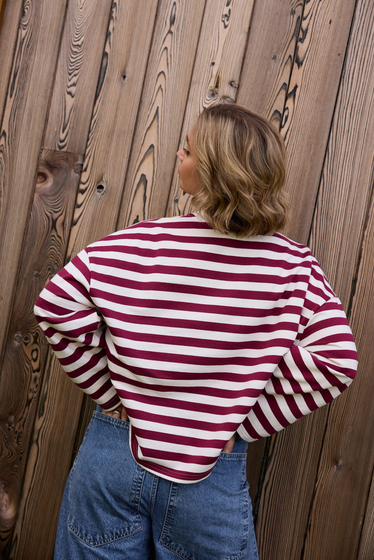 LONGSLEEVE MARA BURGUNDY-STRIPES