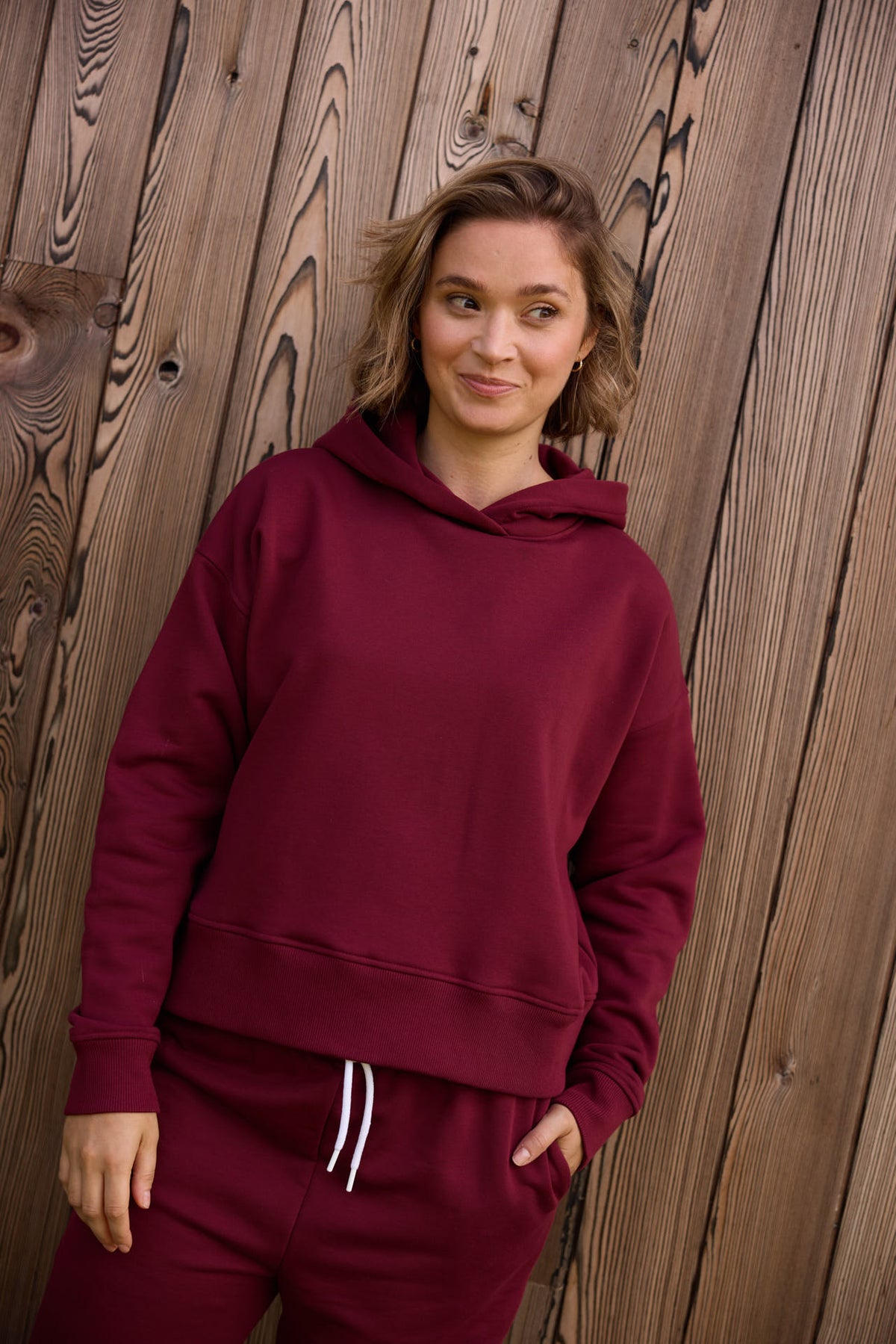 Hoodie-Hosen-Set Siena – Burgundy