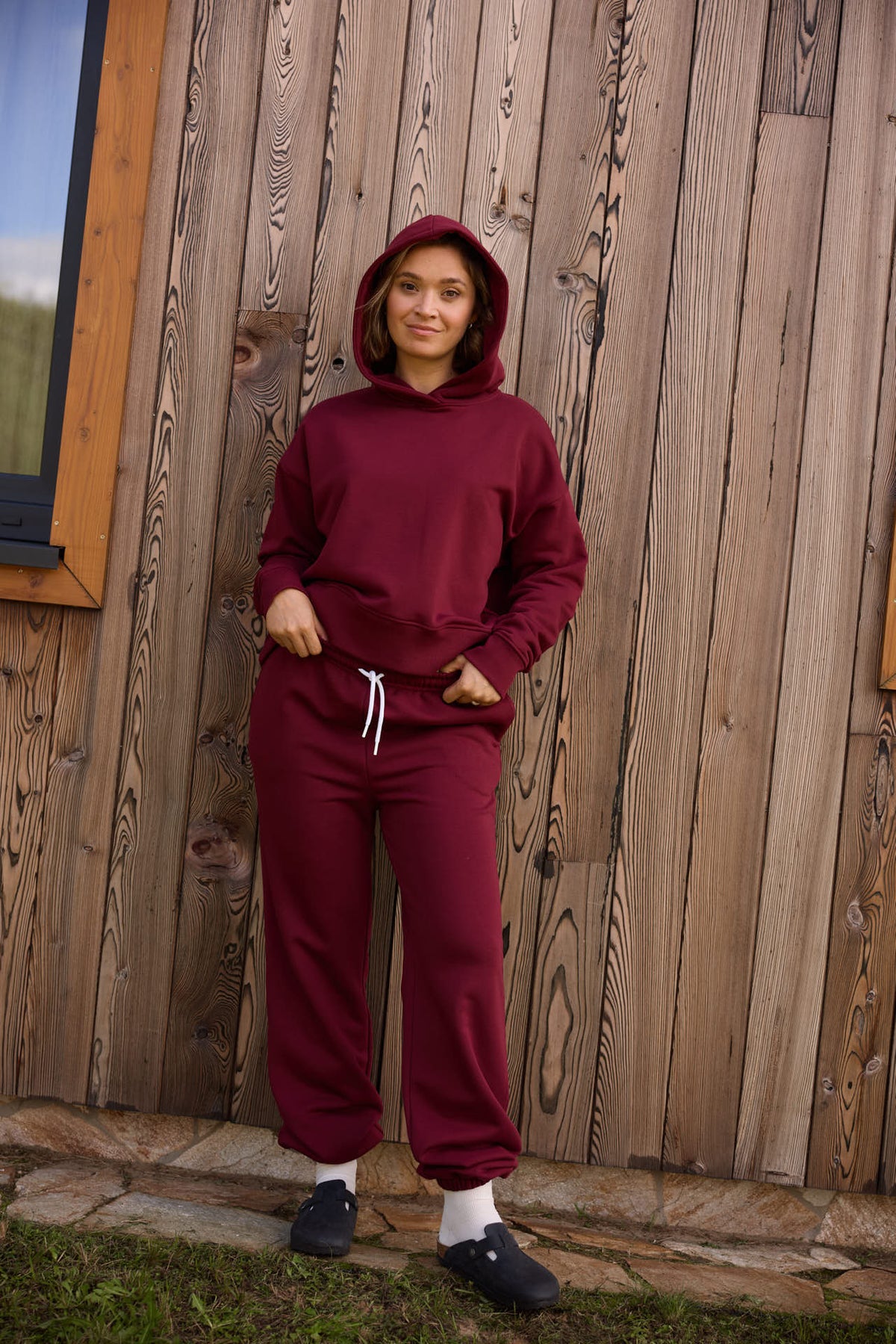 Hoodie-Hosen-Set Siena – Burgundy