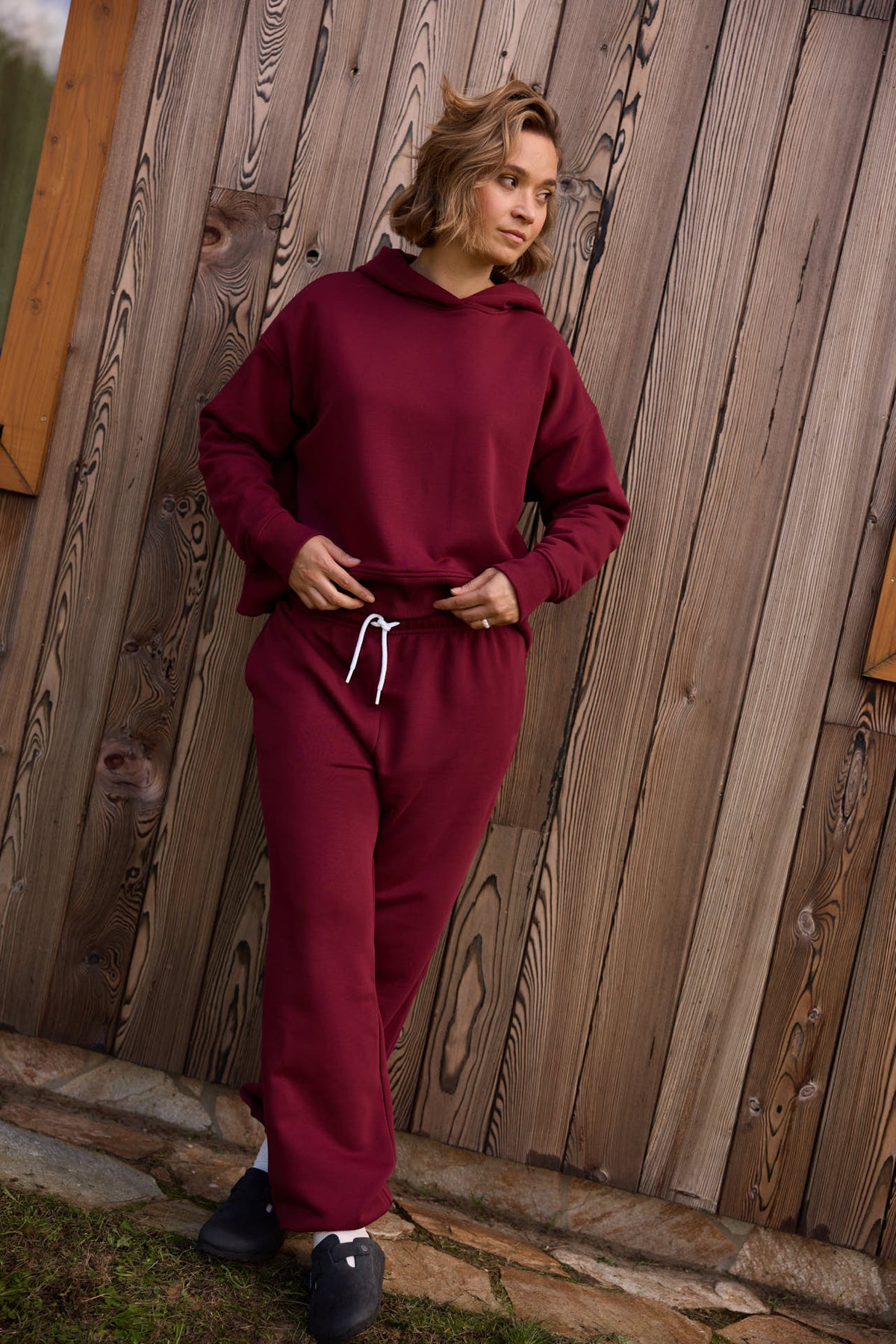 Hoodie-Hosen-Set Siena – Burgundy