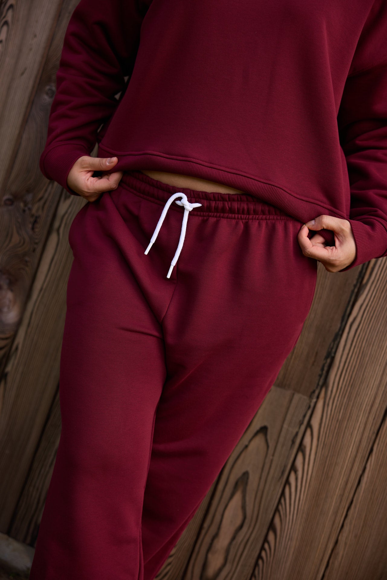 Hoodie-Hosen-Set Siena – Burgundy
