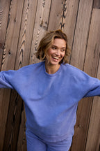 SWEATSHIRT AZURE VINTAGE BLUEBERRY